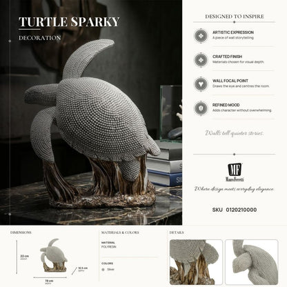 Decoratie Turtle Sparky 19×10,5×22 cm