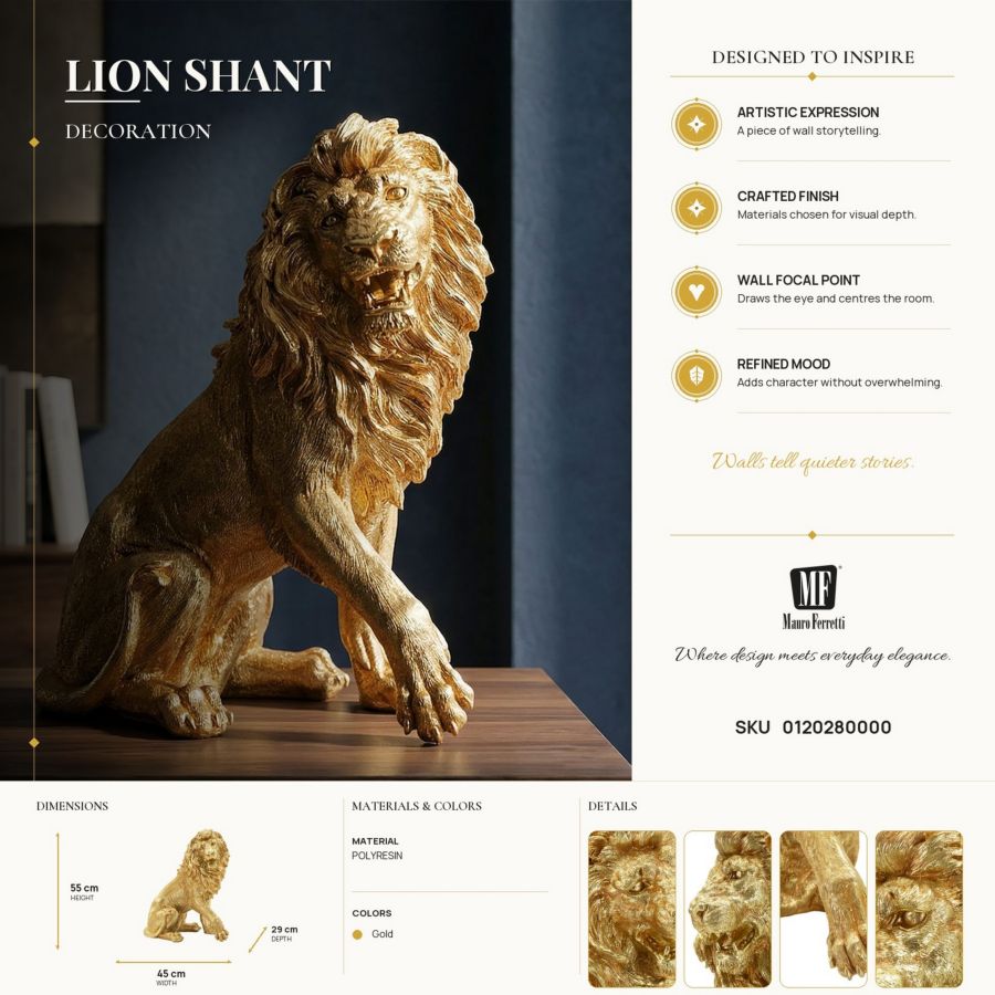 Decoratie Lion Shant 45x29x55