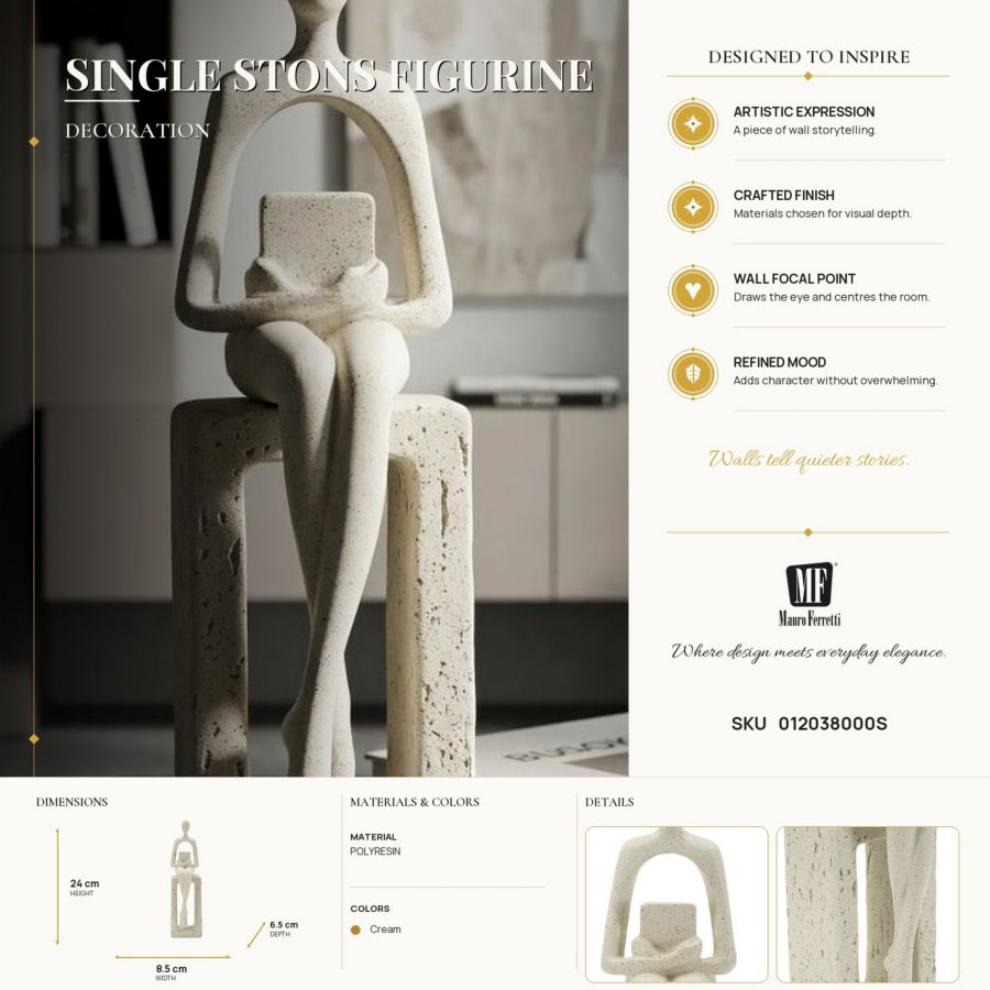 Decoratie Single Stons Figurine Cm 8,5 6,5 24