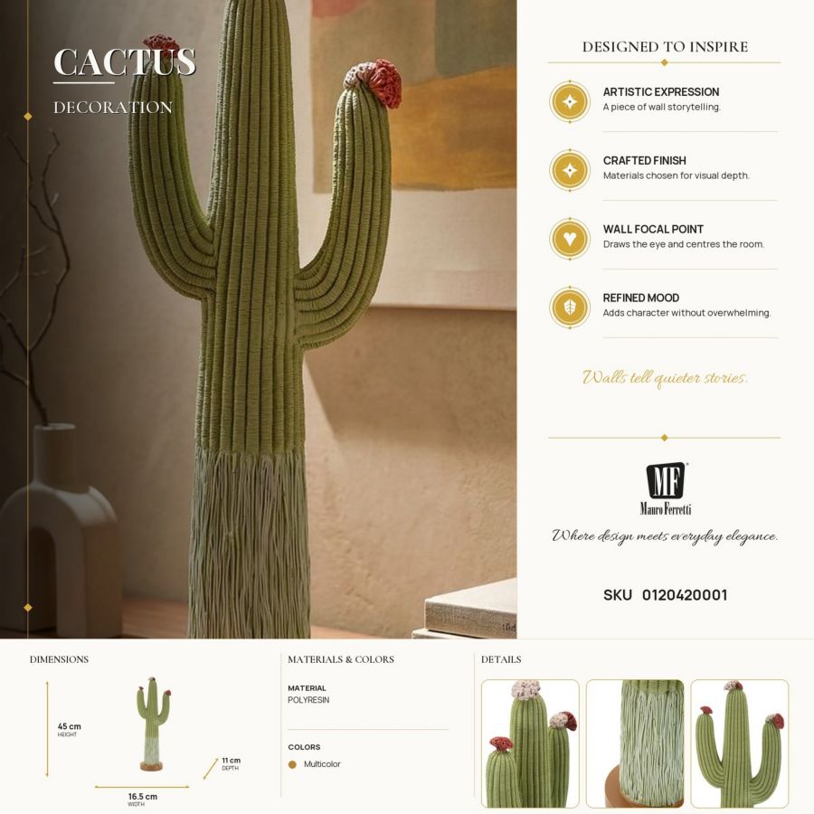 Decoratie Cactus 16,5×11×45 cm