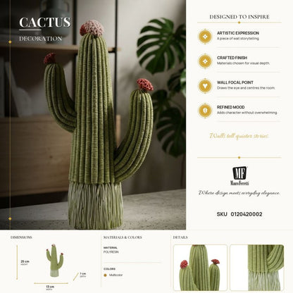 Decoratie Cactus 13×7×25 cm