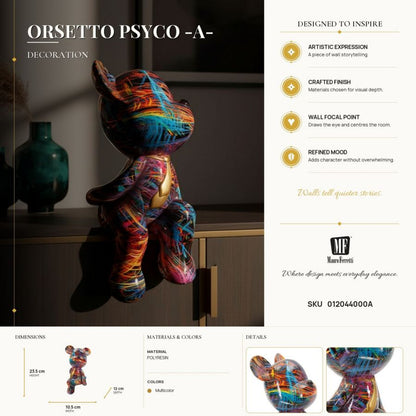 Decoratie Orsetto Psyco -a- 10,5×12×23,5 cm