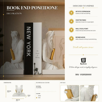 Decoratie Book End Poseidone 25,5×15×22,3 cm