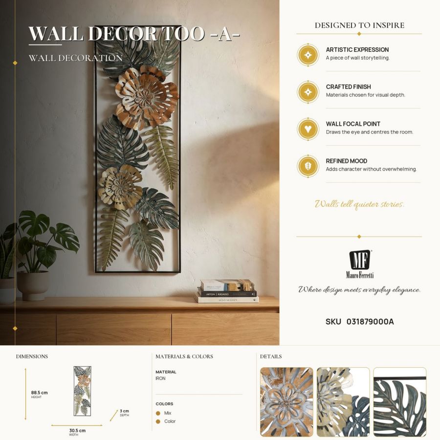 Wanddecoratie Too -a- 30,5×3,75×88,5 cm
