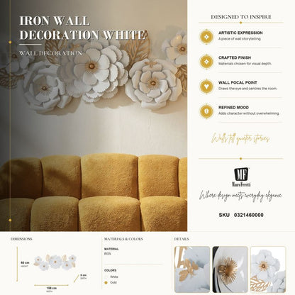 Wandpaneel White Decor 158x9x60