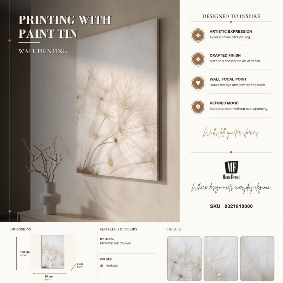 Wandprint Tin 80×3×120 cm