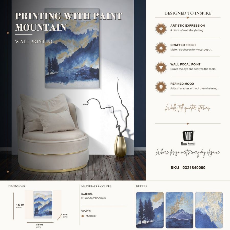 Wandprint Mountain Tree 80×3×120 cm