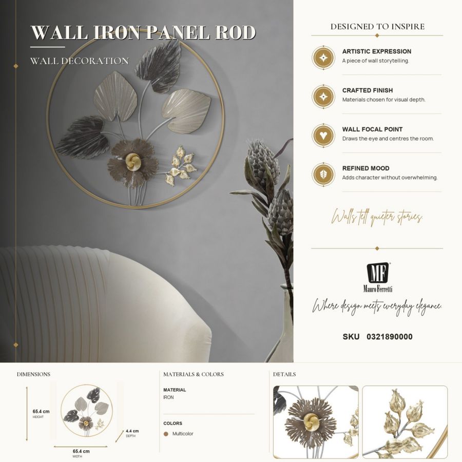 Wanddecoratie Rod Ø 65,4×4.4 cm