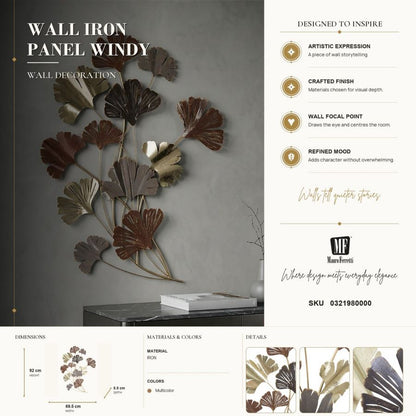 Wanddecoratie Windy 69,5×5,5×92 cm