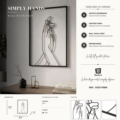 Wandpaneel Simply Hands 40×1×55 cm