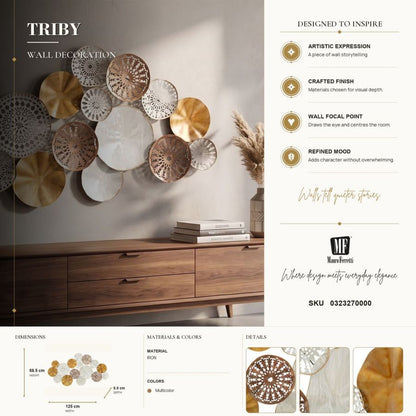 Wandpaneel Triby 125×5,5×68,5 cm