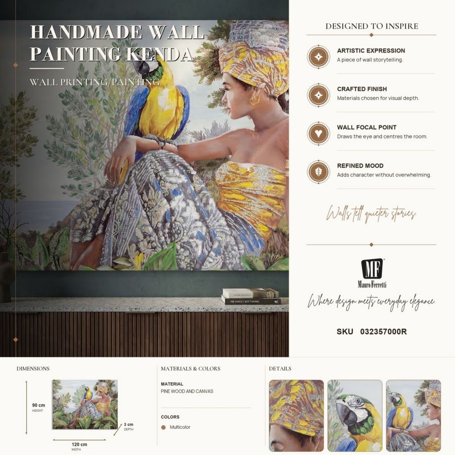 Schilderij Handmade Wall Painting Kenda Orizzontal 120×3×90 cm