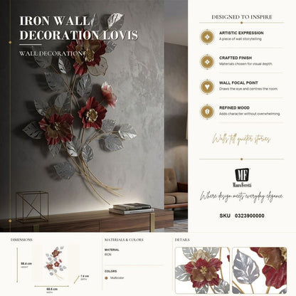 Wanddecoratie Lovis 68,6×7,6×98,4 cm
