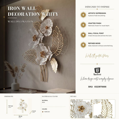 Wanddecoratie Whity 54×6,4×73,7 cm