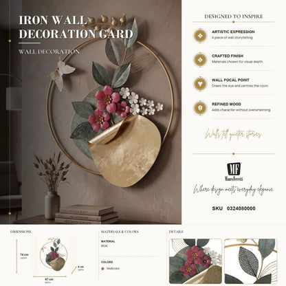 Wanddecoratie Gard 67×8×74 cm