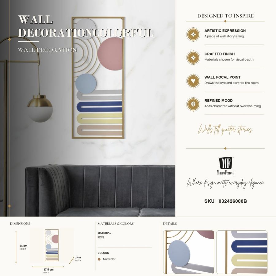 Wanddecoratie Panelcolorful -b- 37,5×2×84 cm