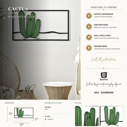 Wandpaneel Cactus 60×1,3×33 cm