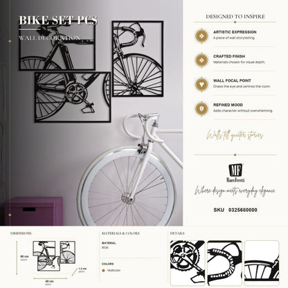 Wandpaneel Bike Set 3 Pcs 40×1,3×60 cm