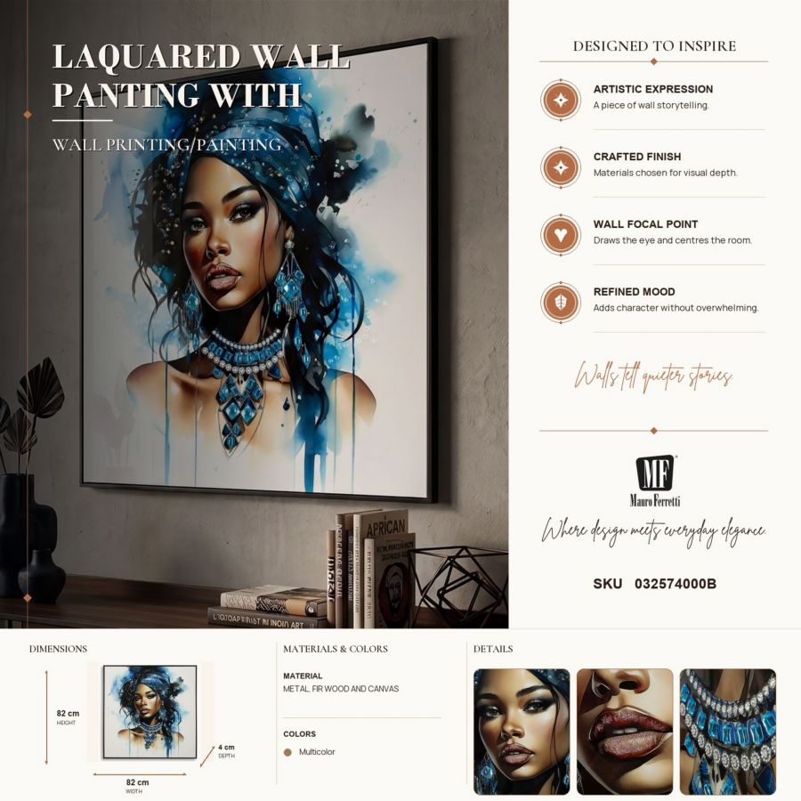Schilderij Laquared Wall Panting With Frame Altea -b- 82×4×82 cm