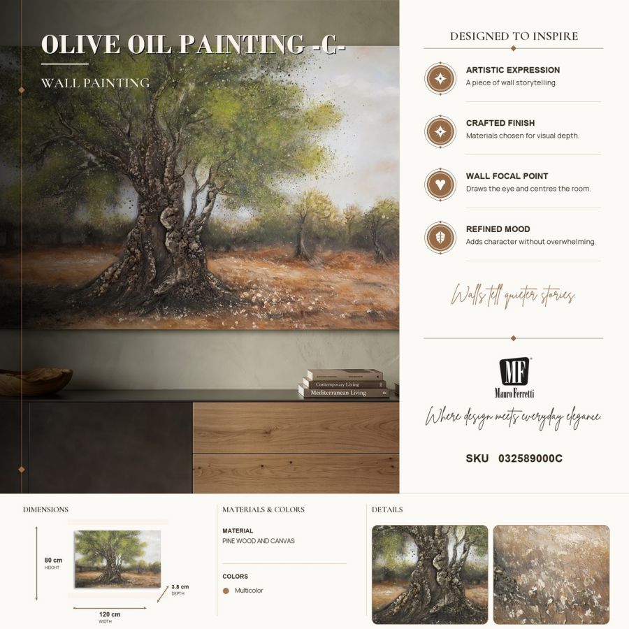 Schilderij Olive Oil Painting -c- 120×3,8×80 cm