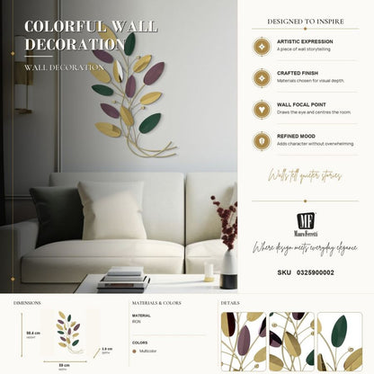 Wanddecoratie Colorful Wall Panel 59×3,8×98,4 cm