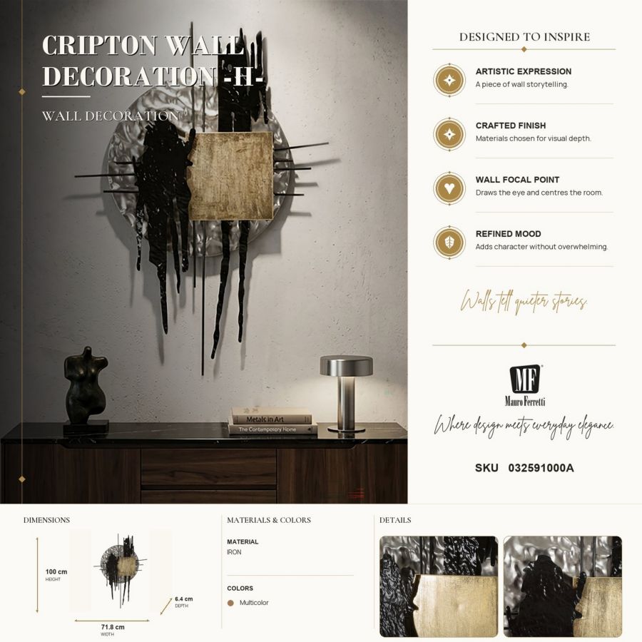 Wanddecoratie Cripton Wall Panel -h- Cm 71,8 6,4 100