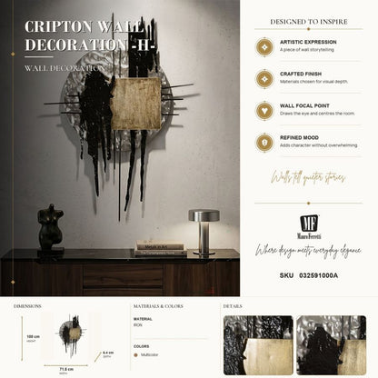 Wanddecoratie Cripton Wall Panel -h- Cm 71,8 6,4 100