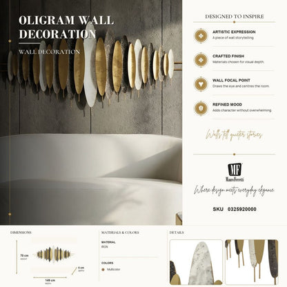 Wanddecoratie Oligram Wall Panel 149×5×70 cm
