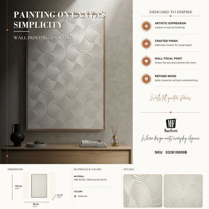 Schilderij On Canvas Simplicity With Frame -a- 80×3,8×120 cm