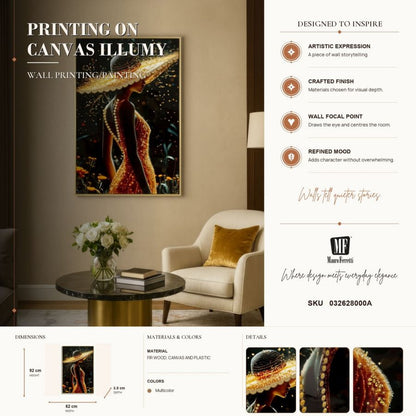Schilderij On Canvas Illumy Laquared With Frame-a- 62×3,5×92 cm