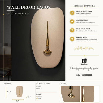 Wanddecoratie Lagos 25×6,5×39,5 cm