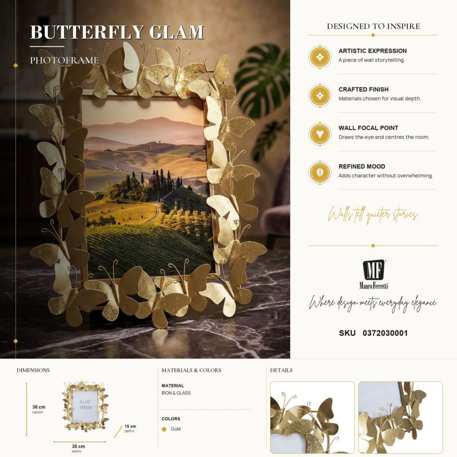 Fotolijst Butterfly Glam 35×15×38 cm