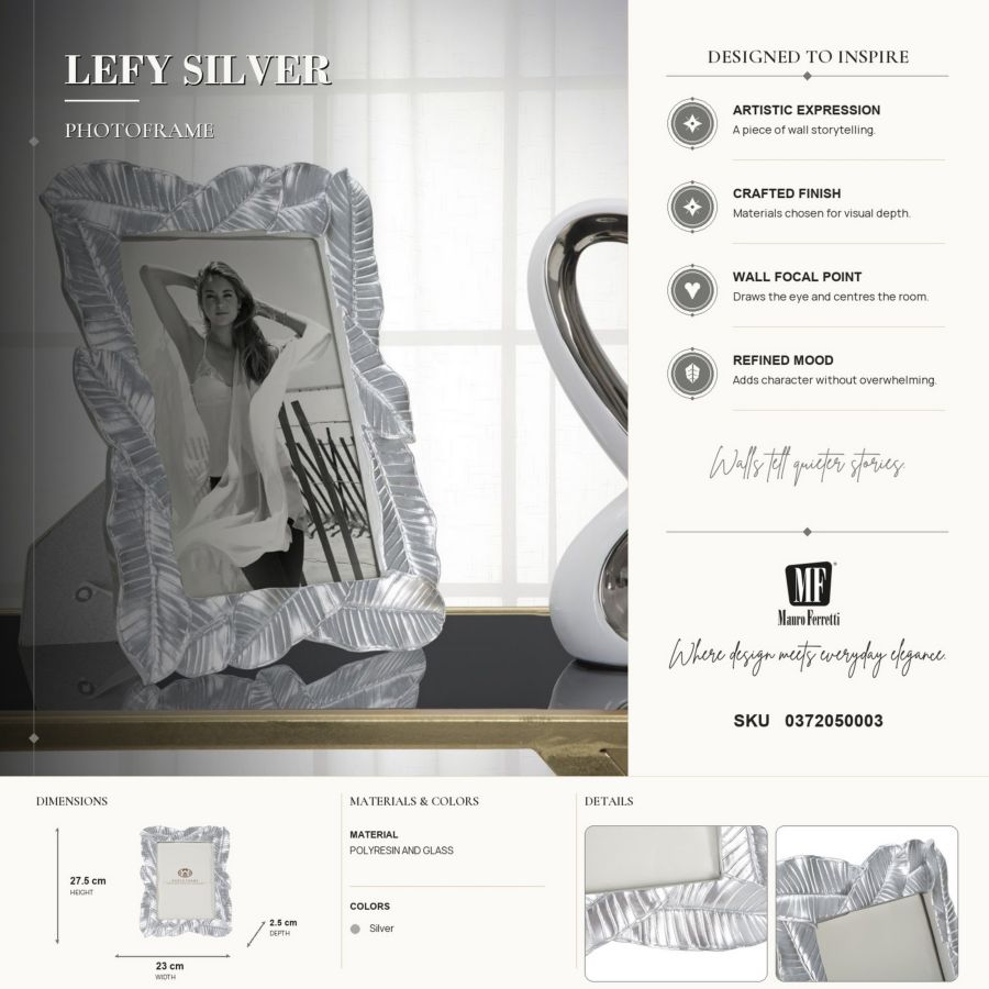 Fotolijst Lefy Silver 23×2,5×27,5 cm