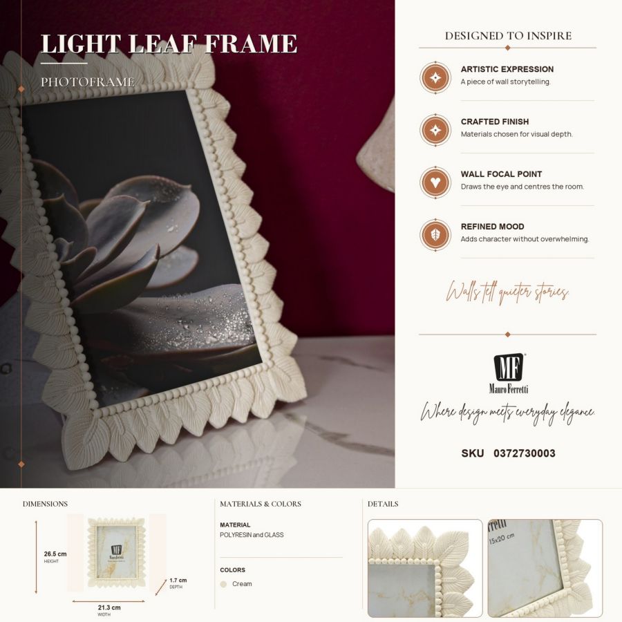 Fotolijst Light Leaf Frame 21,3×1,7×26,5 cm