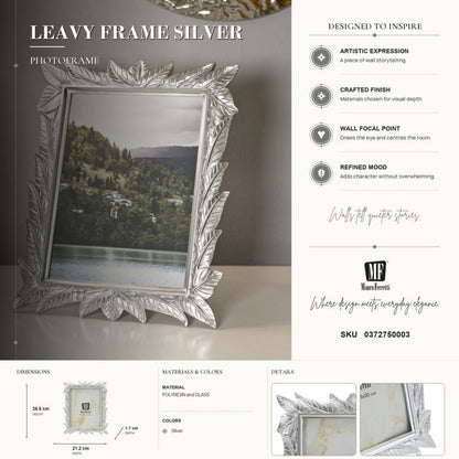 Fotolijst Leavy Frame Silver 21,2×1,7×26,8 cm