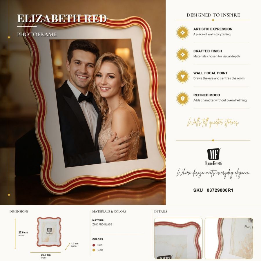 Fotolijst Elizabeth Red 22,7×1,3×27,6 cm