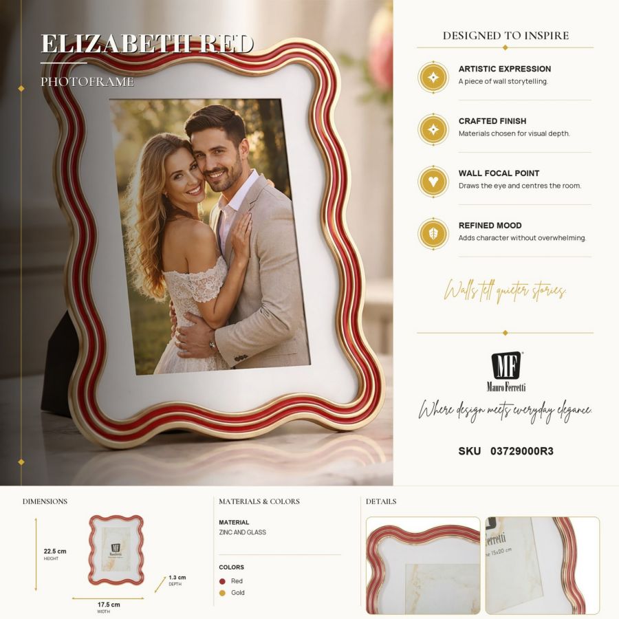 Fotolijst Elizabeth Red 17,5×1,3×22,5 cm