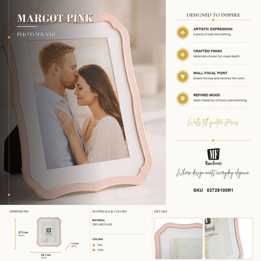 Fotolijst Margot Pink 22,1×1,4×27,2 cm