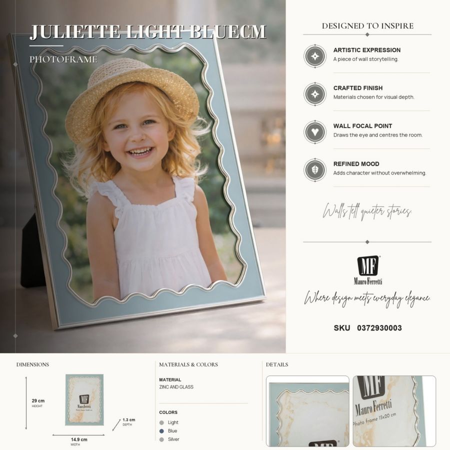 Fotolijst Juliette Light Bluecm 14,9x1,3x19 (inside Size 12,5×17,5 cm