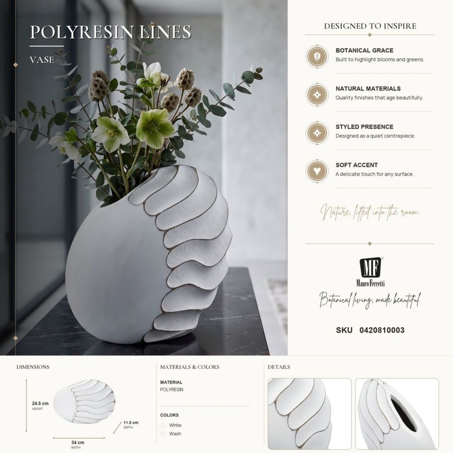 Vaas Polyresin Lines 34×11,5×24,5 cm