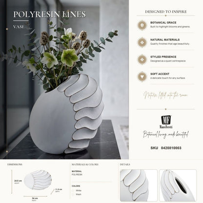 Vaas Polyresin Lines 34×11,5×24,5 cm