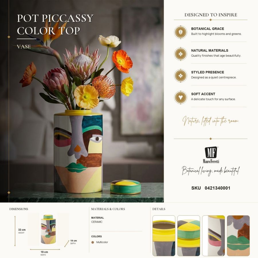 Vaas Pot Piccassy Color Top Ø 19×33 cm