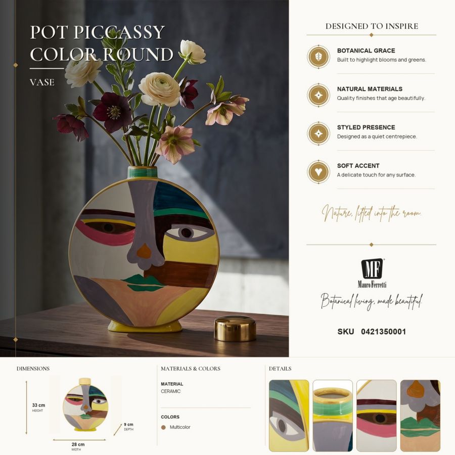 Vaas Pot Piccassy Color Round 28×9×33 cm