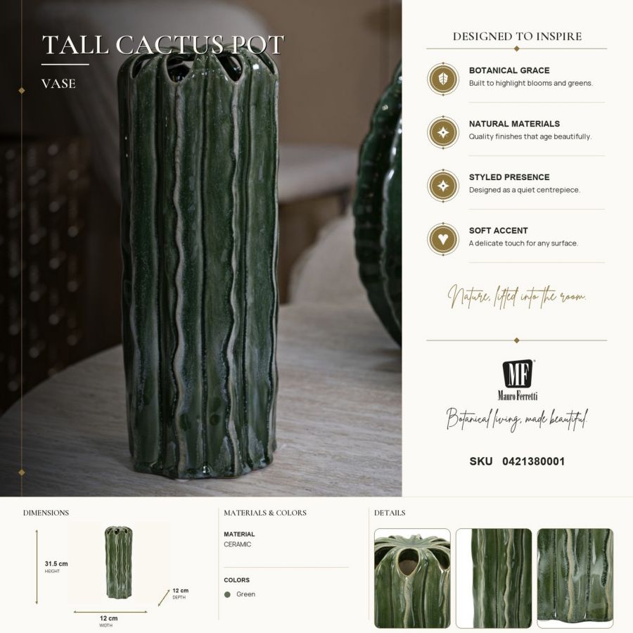 Vaas Tall Cactus Pot Ø 12×31,5 cm