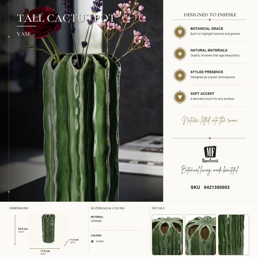 Vaas Tall Cactus Pot Ø 11,5×23,5 cm