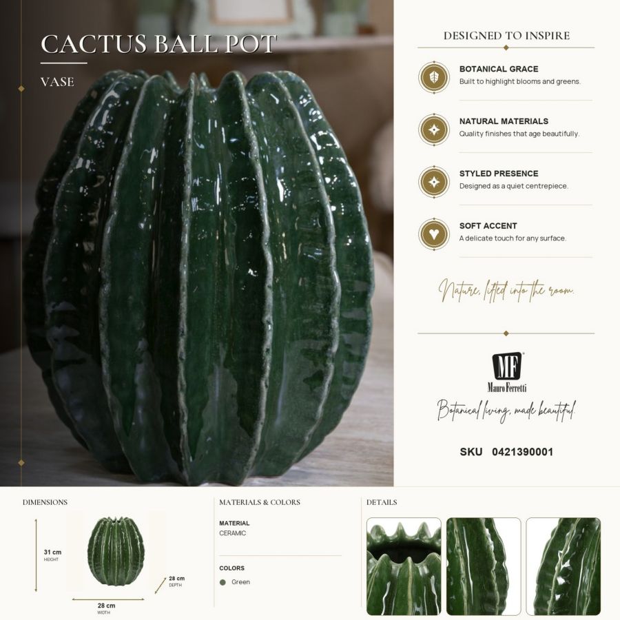 Vaas Cactus Ball Pot Ø 28×31 cm