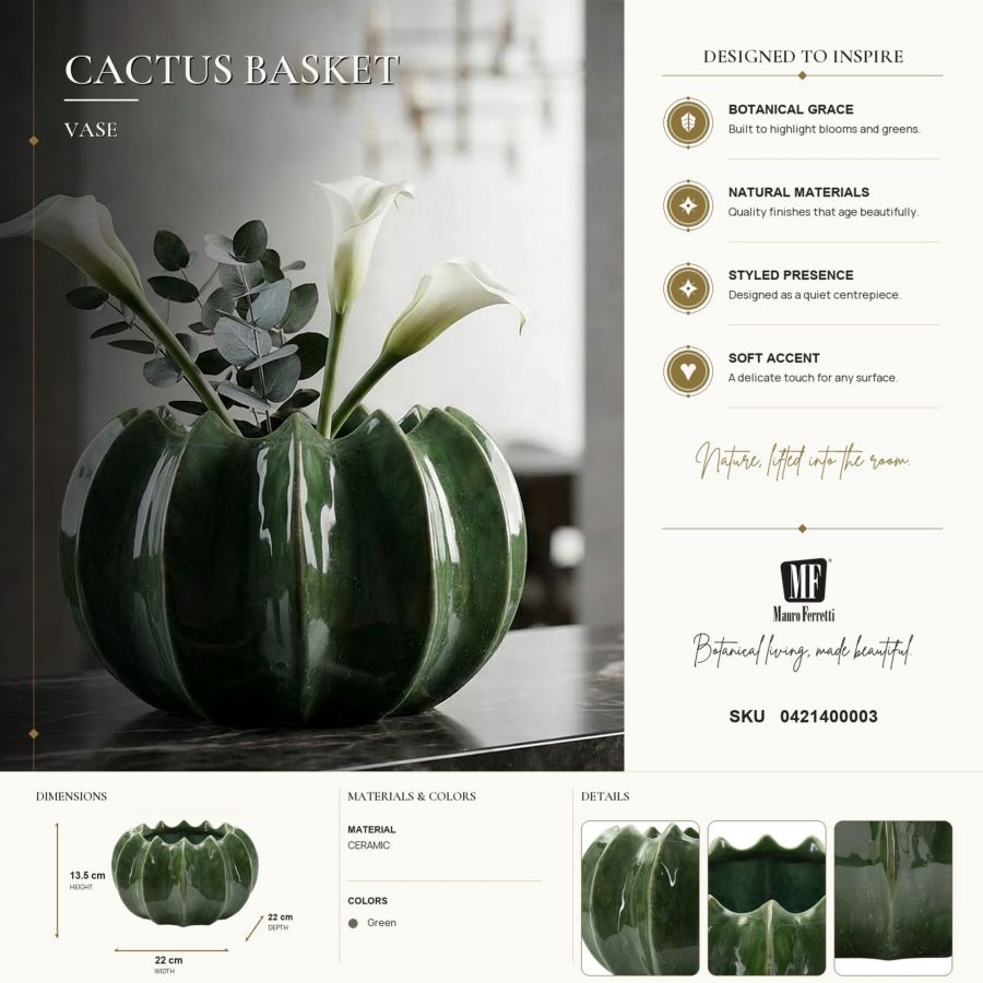 Vaas Cactus Basket Ø 22×13,5 cm