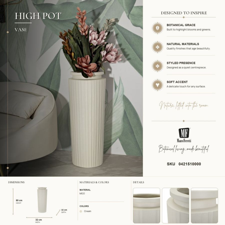 Vaas High Pot Ø 32×80 cm