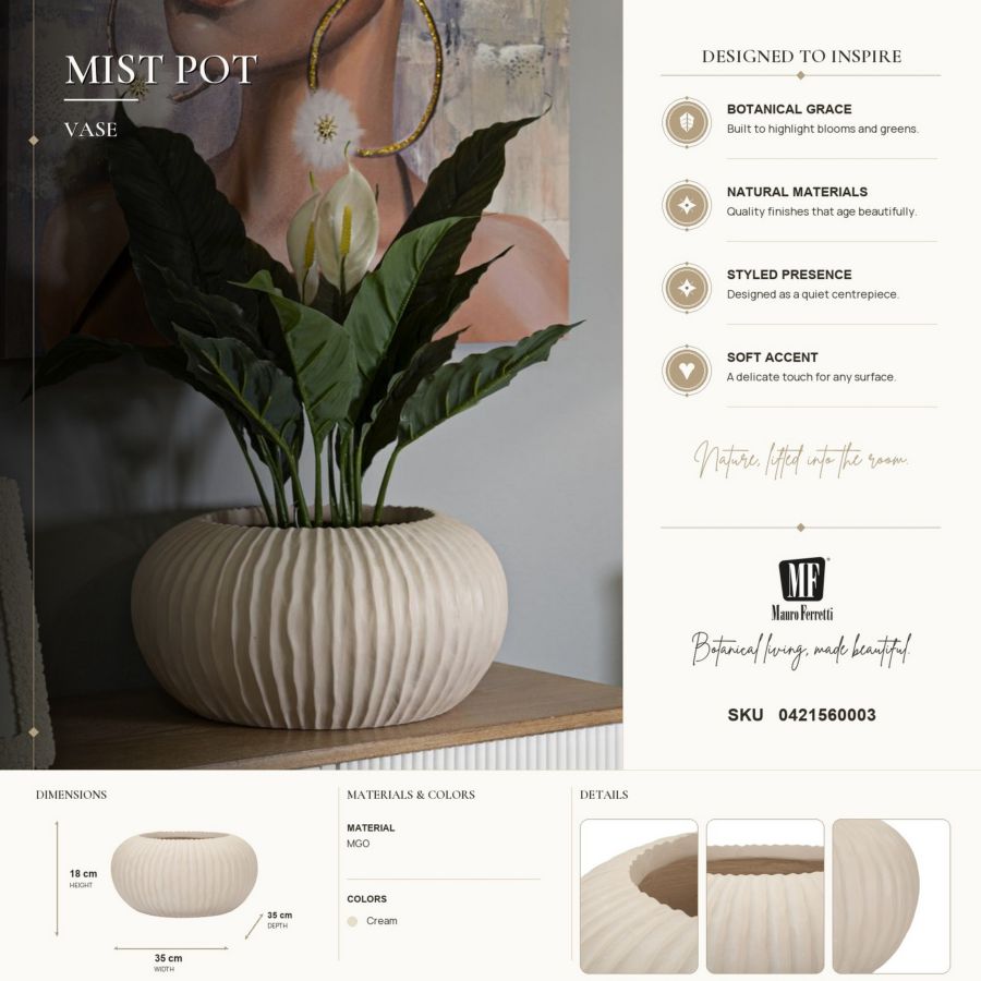 Vaas Mist Pot Ø 35×18 cm