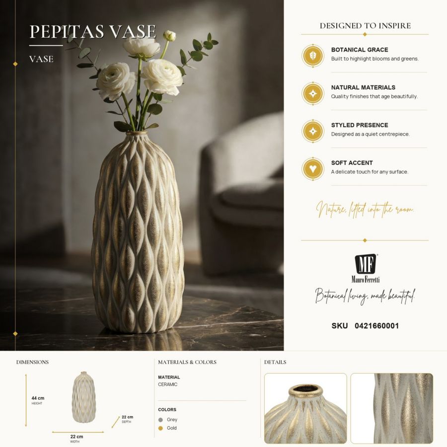 Vaas Pepitas Vase Ø 22×44 cm
